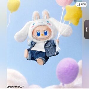NWT Labubu x Hello Kitty Cinnamoroll with Denim Outfit
